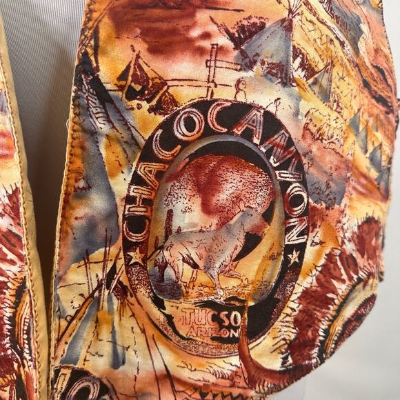 Chaco Canyon Hohokam Tucson AZ Native American Mountain Lion Reversible Vest - Picture 11 of 11